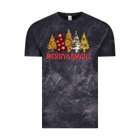 Cloud Black merry and bright leopard christmas trees Vintage Tee - AdoDesignShop