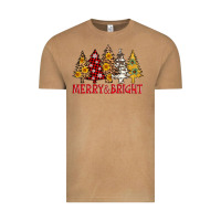 Vintage Camel merry and bright leopard christmas trees Vintage Tee - AdoDesignShop