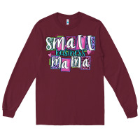 Burgundy small business mama Long Sleeve Tee - MaliasSmallBusiness