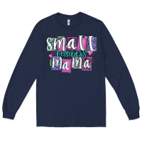 Navy small business mama Long Sleeve Tee - MaliasSmallBusiness