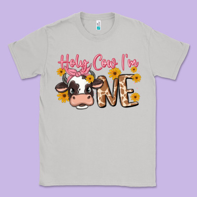 Holy Cow I'm One Classic Tee Designed By Maliassmallbusiness