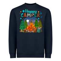 Navy happy camper Heavyweight Sweatshirt - MaliasSmallBusiness