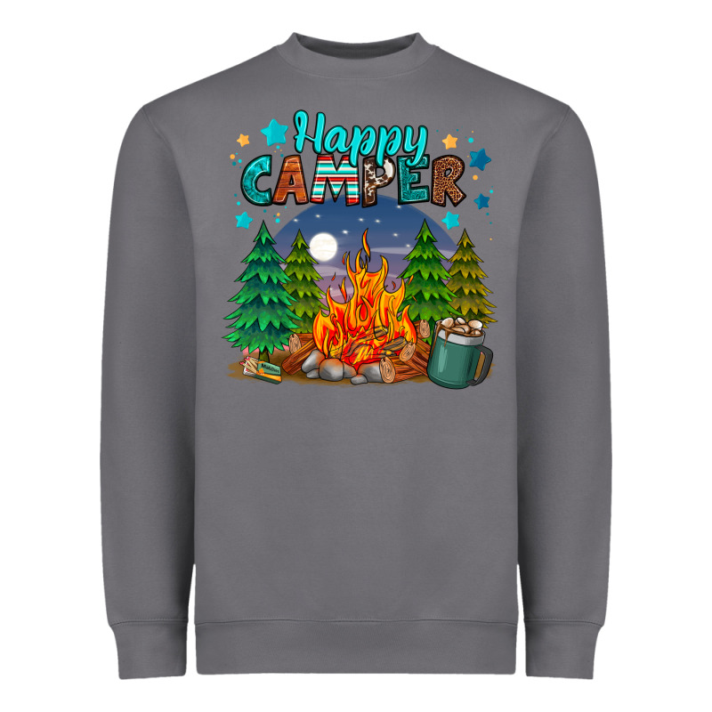Happy Camper Heavyweight Sweatshirt by MaliasSmallBusiness | Teevron