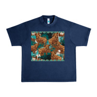 Navy turquoises gemstones cowhide highlands cow Urban Heavy Tee - BarkalooDesign