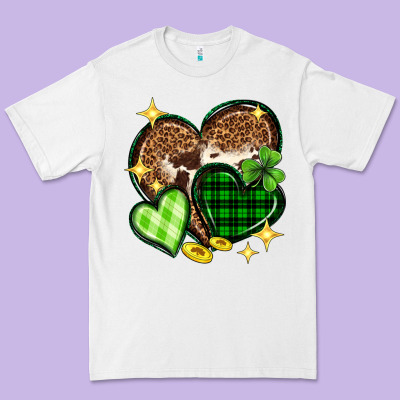 St. Patrick's Day Hearts Premium Tee Designed By Neo Western