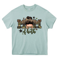 Mom Of Both Boys Messy Bun Heavy Core Tee | Teevron
