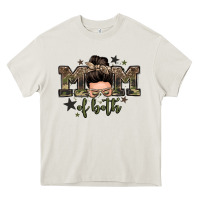 Cream mom of both boys messy bun Heavy Core Tee - Zillion Design Studio