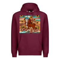 Burgundy football hereford sunflower tumbler Premium Hoodie - JahusDesignShop