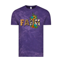Cloud Purple faith with cross Vintage Tee - BarkalooDesign