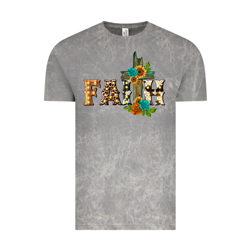 Faith With Cross Vintage Tee by BarkalooDesign | Teevron