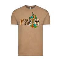 Vintage Coffee faith with cross Vintage Tee - BarkalooDesign