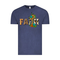 Vintage Denim faith with cross Vintage Tee - BarkalooDesign