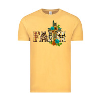 Vintage Mustard faith with cross Vintage Tee - BarkalooDesign
