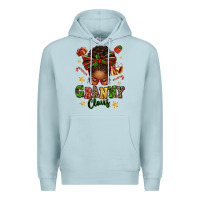 Blue Mist granny claus afro messy bun Premium Hoodie - texasbilliewilder