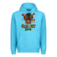 Ocean Blue granny claus afro messy bun Premium Hoodie - texasbilliewilder