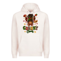 Pale Pink granny claus afro messy bun Premium Hoodie - texasbilliewilder