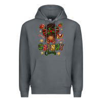 Rock granny claus afro messy bun Premium Hoodie - texasbilliewilder