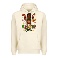 Sandshell granny claus afro messy bun Premium Hoodie - texasbilliewilder
