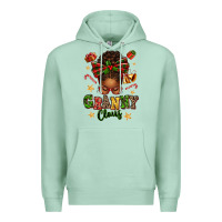 Seafoam granny claus afro messy bun Premium Hoodie - texasbilliewilder