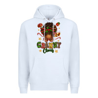 White granny claus afro messy bun Premium Hoodie - texasbilliewilder