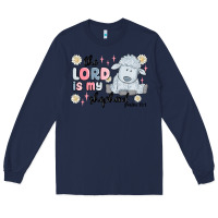 Navy the lord is my shepherd Long Sleeve Tee - MaliasSmallBusiness
