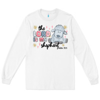 White the lord is my shepherd Long Sleeve Tee - MaliasSmallBusiness