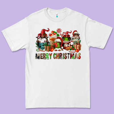 Merry Christmas Coffee Afro Gnomies Premium Tee Designed By Fadigitalartstudio