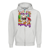 Dove Grey dia de los muertos Zipper Hoodie - LillyAllenDesigns