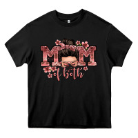 Black mom of both messy bun Heavy Core Tee - Zillion Design Studio