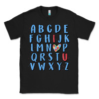 Black alphabet autism awareness Classic Tee - MaliasSmallBusiness