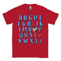 Red alphabet autism awareness Classic Tee - MaliasSmallBusiness