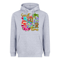 Heather Grey sweet summer time Heavyweight Hoodie - NancyCooperArtShop