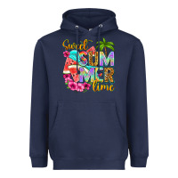 Navy sweet summer time Heavyweight Hoodie - NancyCooperArtShop