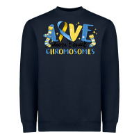 Navy love dose count chromosomes Heavyweight Sweatshirt - MaliasSmallBusiness