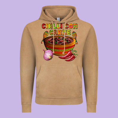 Chilli Con Carne  With Chilli Pepper Vintage Hoodie Designed By Adodesignshop