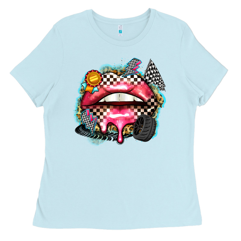 Race Lips Ladies Tee by Zillion Design Studio | Teevron