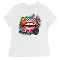 White race lips Ladies Tee - Zillion Design Studio