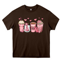 Chocolate Brown mother's day floral coffee cups Heavy Core Tee - Zillion Design Studio
