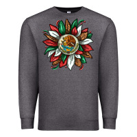 Charcoal Heather Mexican Sunflower Premium Sweatshirt - texasbilliewilder
