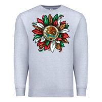 Heather Grey Mexican Sunflower Premium Sweatshirt - texasbilliewilder
