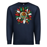 Navy Mexican Sunflower Premium Sweatshirt - texasbilliewilder