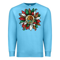 Ocean Blue Mexican Sunflower Premium Sweatshirt - texasbilliewilder