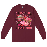 Burgundy concha see te amo  i love you Long Sleeve Tee - MaliasSmallBusiness