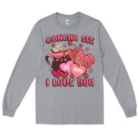 Heather Grey concha see te amo  i love you Long Sleeve Tee - MaliasSmallBusiness