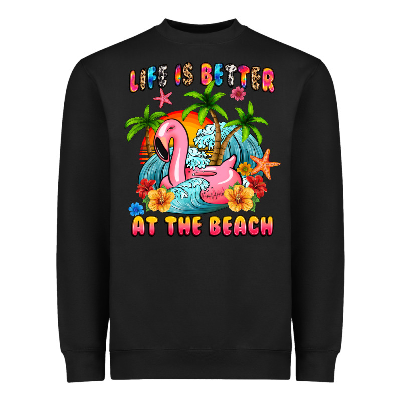 Life Is Better At The Beach Heavyweight Sweatshirt by MaliasSmallBusiness | Teevron