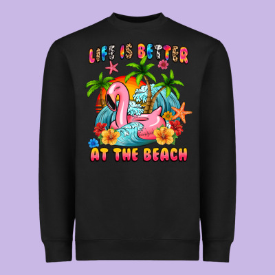 Life Is Better At The Beach Heavyweight Sweatshirt Designed By Maliassmallbusiness