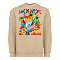 Mushroom life is better at the beach Heavyweight Sweatshirt - MaliasSmallBusiness