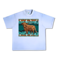 Grape Ice turquoises gemstones cowhide highland cow Urban Heavy Tee - BarkalooDesign