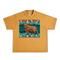 Peanut Butter turquoises gemstones cowhide highland cow Urban Heavy Tee - BarkalooDesign