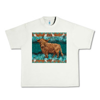 Pistachio turquoises gemstones cowhide highland cow Urban Heavy Tee - BarkalooDesign